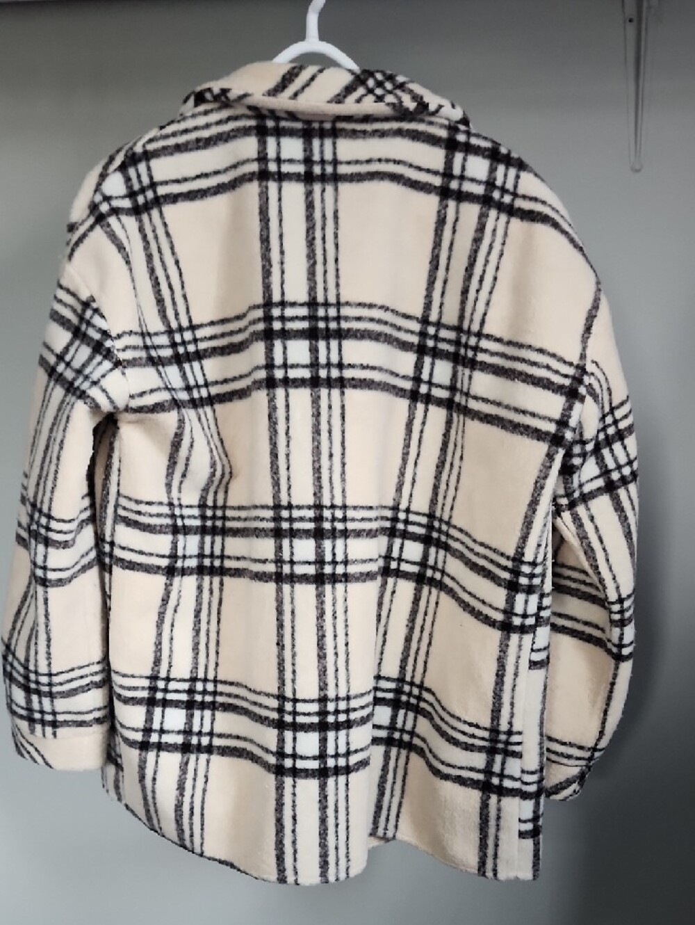Missguided Black and Cream Checked Shacket US 4 - Picture 5 of 5